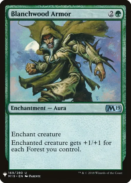 Blanchwood Armor, Magic card PLST M19-169 — The List set