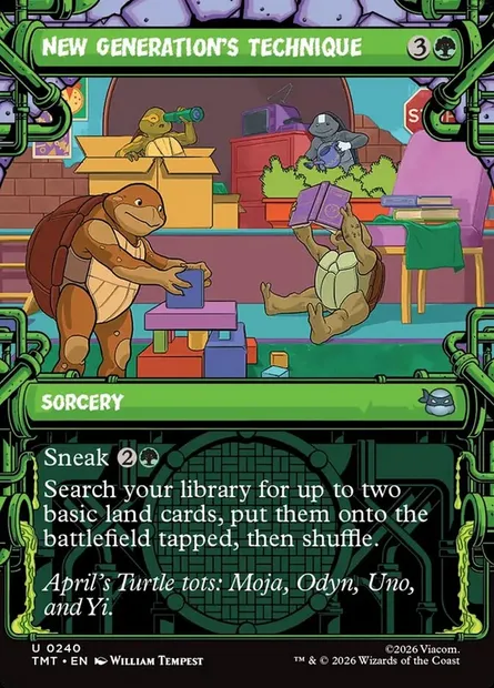 New Generation's Technique, Magic card TMT 240 — Teenage Mutant Ninja Turtles set
