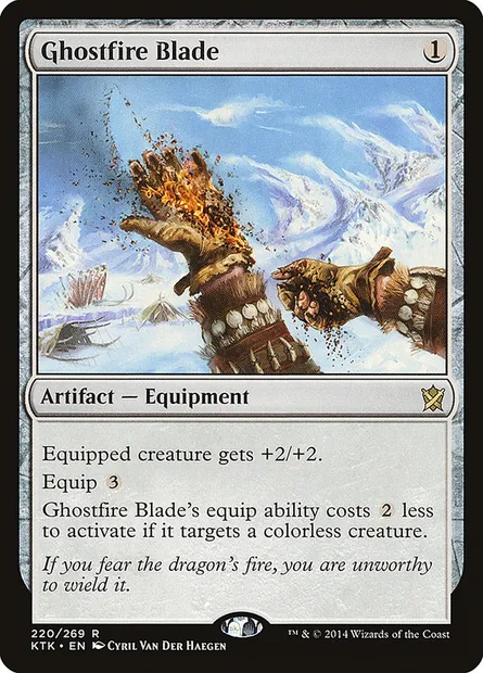 Ghostfire Blade, Magic card KTK 220 — Khans of Tarkir set