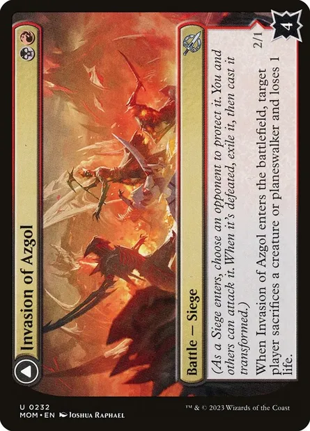 Invasion of Azgol // Ashen Reaper, Magic card MOM 232 — March of the Machine set