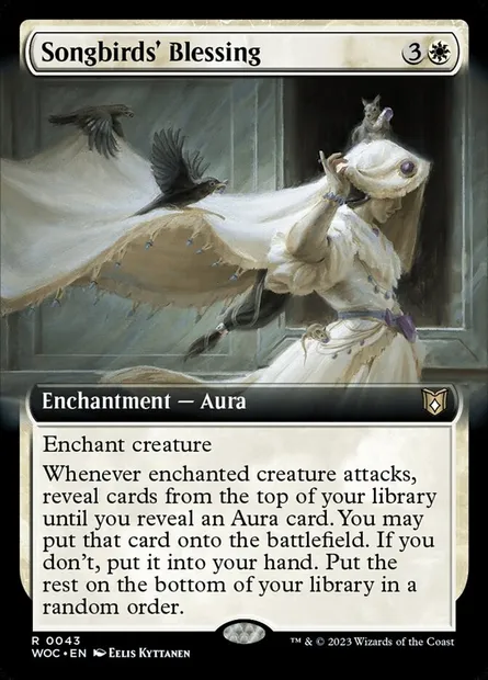 Songbirds' Blessing, Magic card WOC 43 — Wilds of Eldraine Commander set