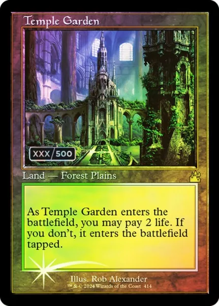 Temple Garden, Magic card RVR 414z — Ravnica Remastered set