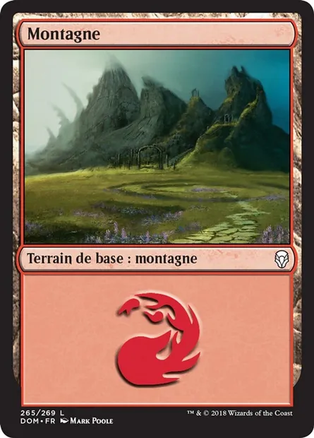 Montagne, carte Magic DOM 265 — extension Dominaria
