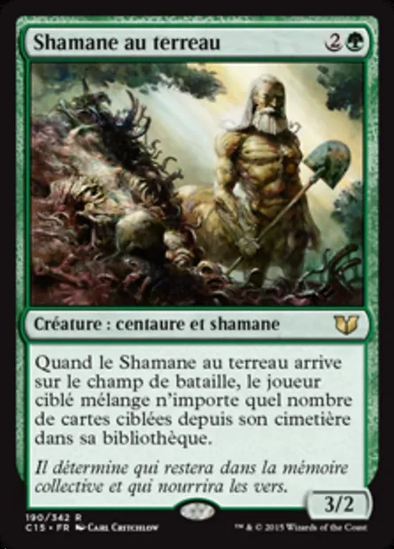 Shamane au terreau, carte Magic C15 190 — extension Commander 2015