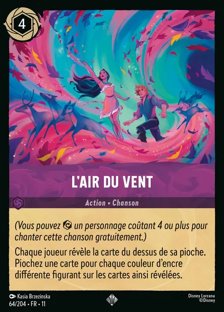 L'air du vent, carte Disney Lorcana CH11-064 — extension Givresort