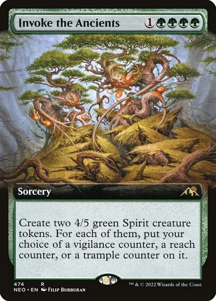 Invoke the Ancients, Magic card NEO 474 — Kamigawa: Neon Dynasty set
