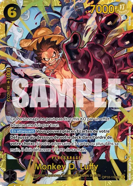 Monkey D. Luffy, carte One Piece OP10-118 — extension SANG ROYAL