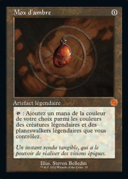Mox d'ambre, carte Magic BRR 35 — extension The Brothers' War Retro Artifacts