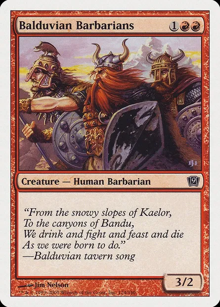 Balduvian Barbarians, Magic card 9ED 174 — Ninth Edition set