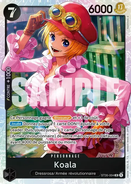Koala, carte One Piece ST35-004 — extension ROUGE/NOIR Sabo