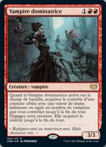 Vampire dominatrice, carte Magic VOW 154 — extension Innistrad : noce écarlate