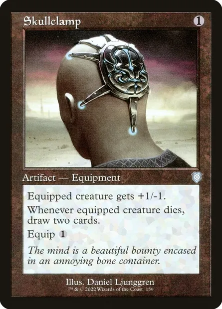Skullclamp, Magic card BRC 159 — The Brothers' War Commander set