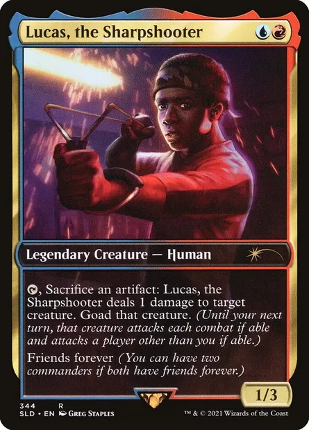 Lucas, the Sharpshooter, carte Magic SLD 344 — extension Secret Lair Drop