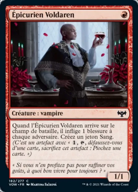 Épicurien Voldaren, carte Magic VOW 182 — extension Innistrad : noce écarlate