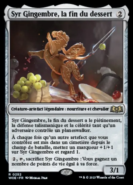 Syr Gingembre, la fin du dessert, carte Magic WOE 252 — extension Wilds of Eldraine