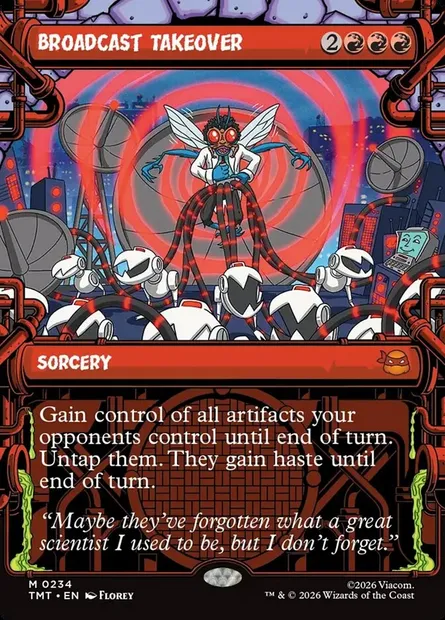 Broadcast Takeover, Magic card TMT 234 — Teenage Mutant Ninja Turtles set