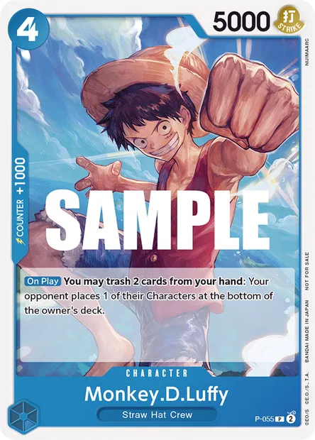 Monkey.D.Luffy, One Piece card P-055 — Promotion card set
