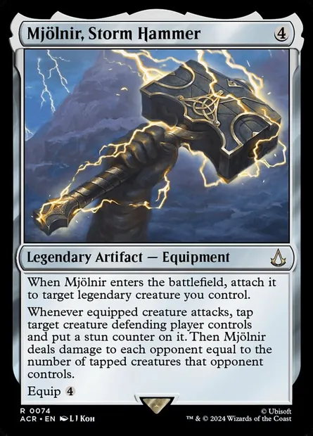 Mjölnir, Storm Hammer, Magic card ACR 74 — Assassin's Creed set