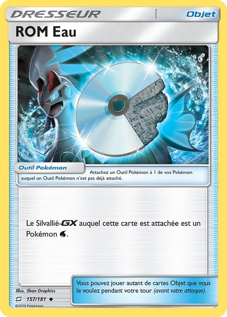 ROM Eau, carte Pokémon TEU 157 — extension Duo de Choc