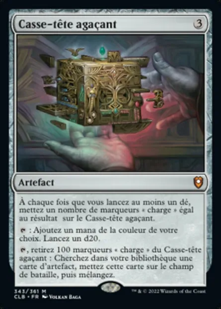 Casse-tête agaçant, carte Magic CLB 343 — extension Commander Légendes : la bataille de la Porte de Baldur