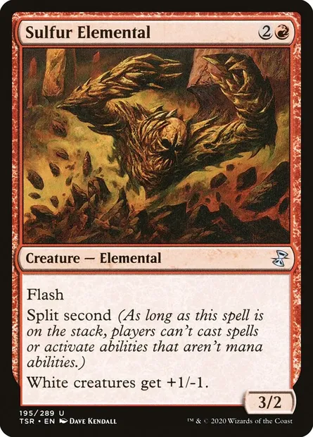 Sulfur Elemental, Magic card TSR 195 — Time Spiral Remastered set
