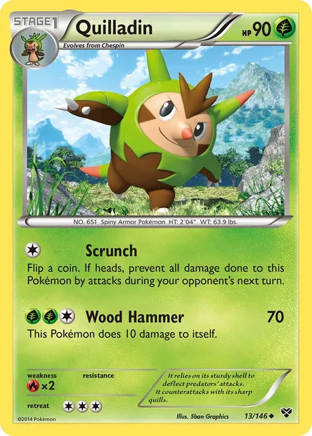 Quilladin, Pokémon card XY 13 — XY set