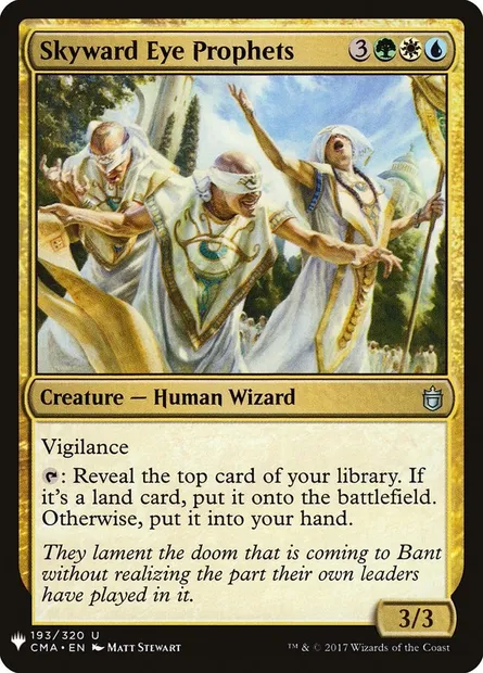 Skyward Eye Prophets, Magic card PLST CMA-193 — The List set