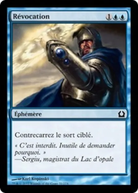 Révocation, carte Magic RTR 31 — extension Retour à Ravnica
