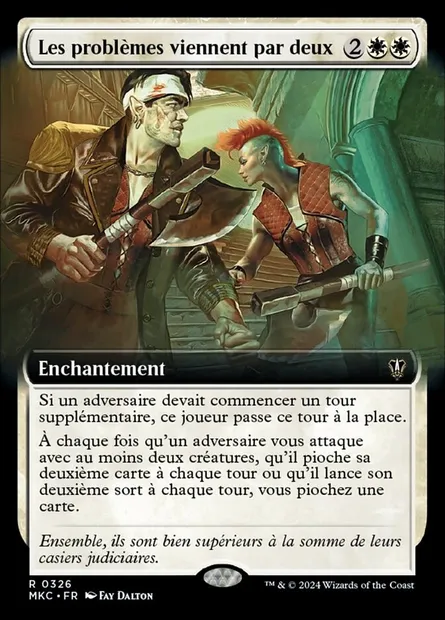 Les problèmes viennent par deux, carte Magic MKC 326 — extension Murders at Karlov Manor Commander
