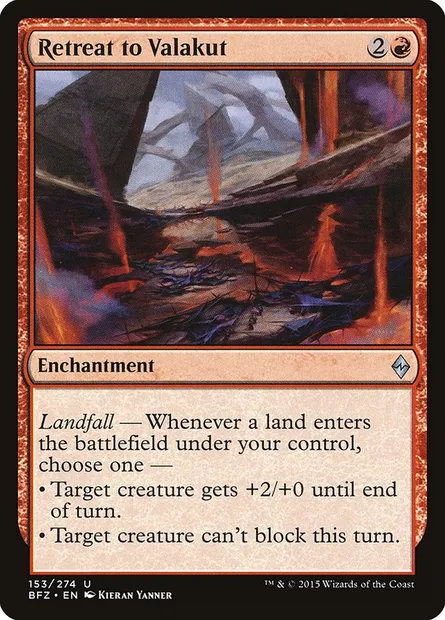 Retreat to Valakut, Magic card BFZ 153 — Battle for Zendikar set