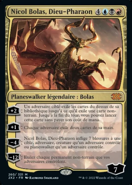 Nicol Bolas, Dieu-Pharaon, carte Magic 2X2 260 — extension Double Masters 2022