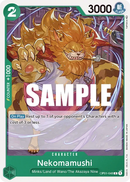 Nekomamushi, One Piece card OP01-048 — ROMANCE DAWN set