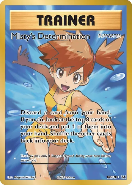 Misty's Determination, Pokémon card EVO 108 — Evolutions set