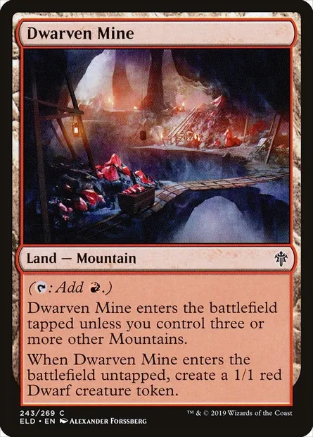Dwarven Mine, Magic card ELD 243 — Throne of Eldraine set