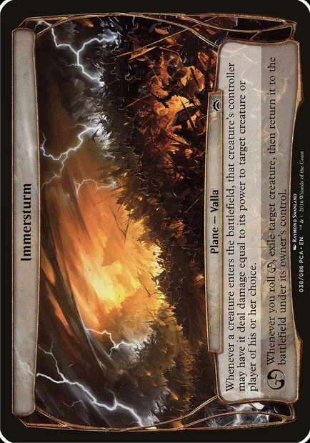Immersturm, carte Magic OPCA 38 — extension Planechase Anthology Planes
