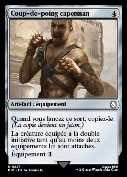 Coup-de-poing capennan, carte Magic PIP 227 — extension Fallout