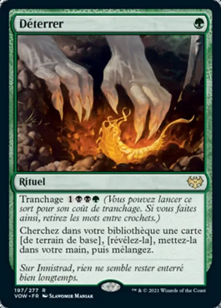 Déterrer, carte Magic VOW 197 — extension Innistrad : noce écarlate