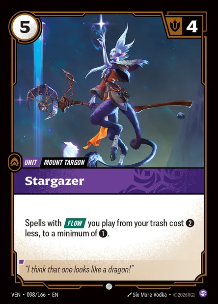 Stargazer, carte Riftbound VEN 098 — extension Vendetta