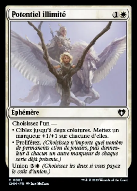 Potentiel illimité, carte Magic CMM 67 — extension Commander Masters