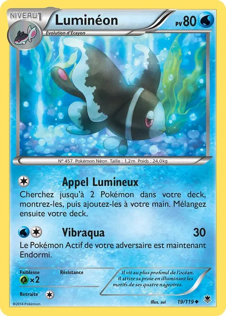Luminéon, carte Pokémon PHF 19 — extension Vigueur Spectrale