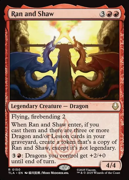 Ran and Shaw, Magic card TLA 150 — Avatar: The Last Airbender set