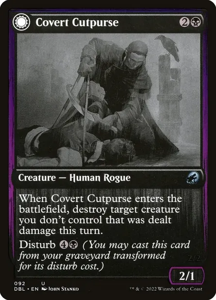 Covert Cutpurse // Covetous Geist, Magic card DBL 92 — Innistrad: Double Feature set