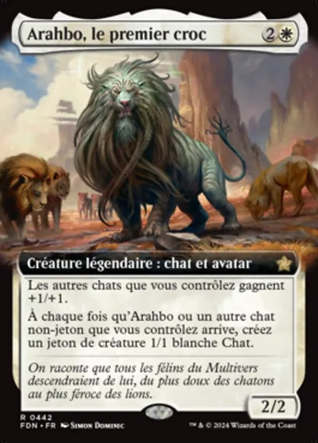 Arahbo, le premier croc, carte Magic FDN 442 — extension Foundations