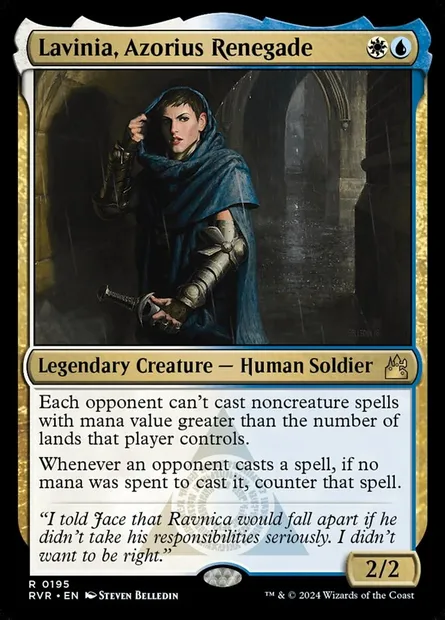 Lavinia, Azorius Renegade, Magic card RVR 195 — Ravnica Remastered set
