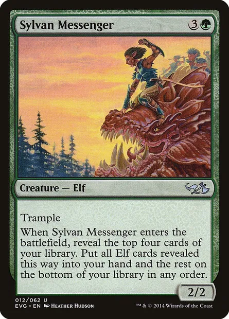 Sylvan Messenger, Magic card EVG 12 — Duel Decks Anthology: Elves vs. Goblins set