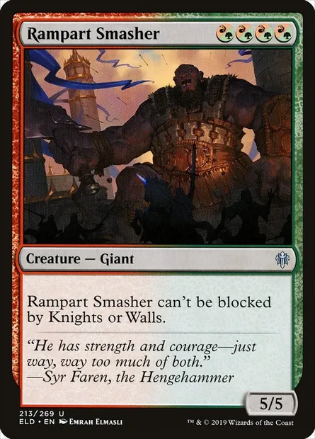 Rampart Smasher, Magic card ELD 213 — Throne of Eldraine set