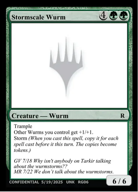 Stormscale Wurm, carte Magic UNK RG06 — extension Unknown Event