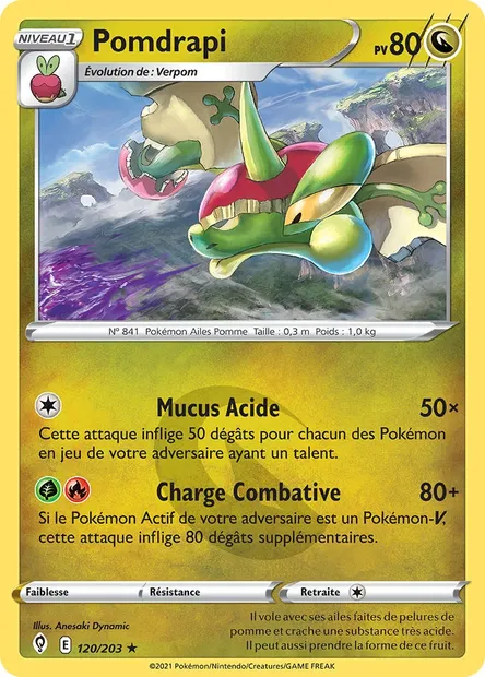 Pomdrapi, carte Pokémon EVS 120 — extension Évolution Céleste