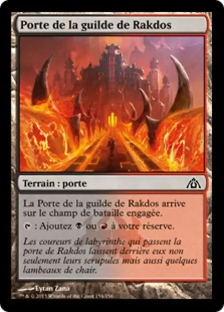 Porte de la guilde de Rakdos, carte Magic DGM 154 — extension Le labyrinthe du dragon