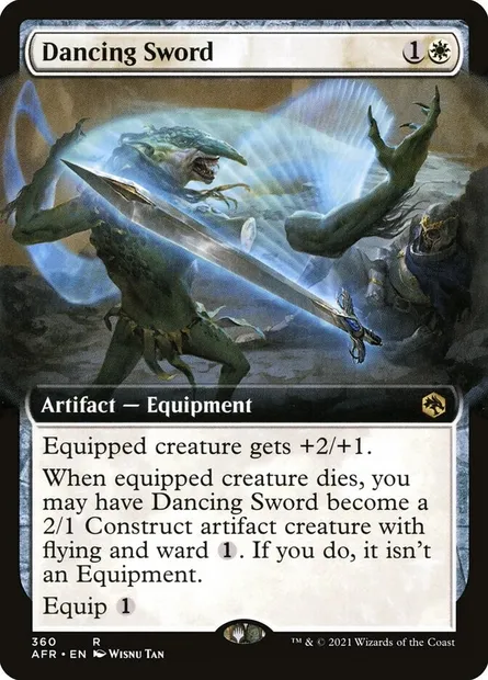 Dancing Sword, Magic card AFR 360 — Adventures in the Forgotten Realms set